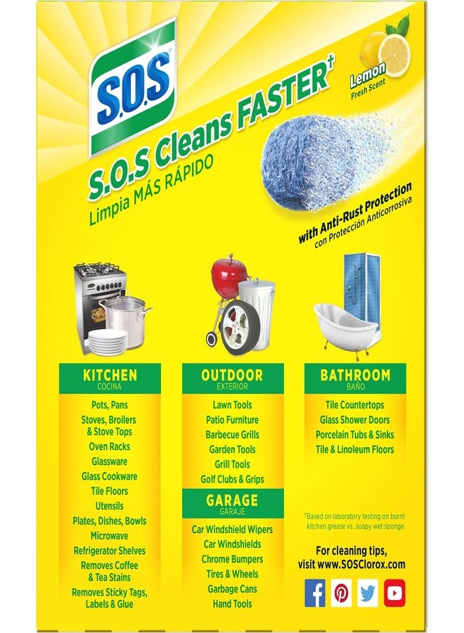 S.O.S Steel Wool Soap Pads, Lemon Fresh, 10 Count - Image 3